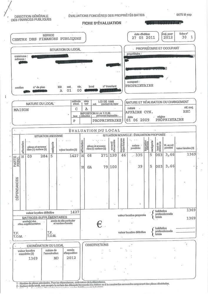 Fiche d'évaluation 6675M